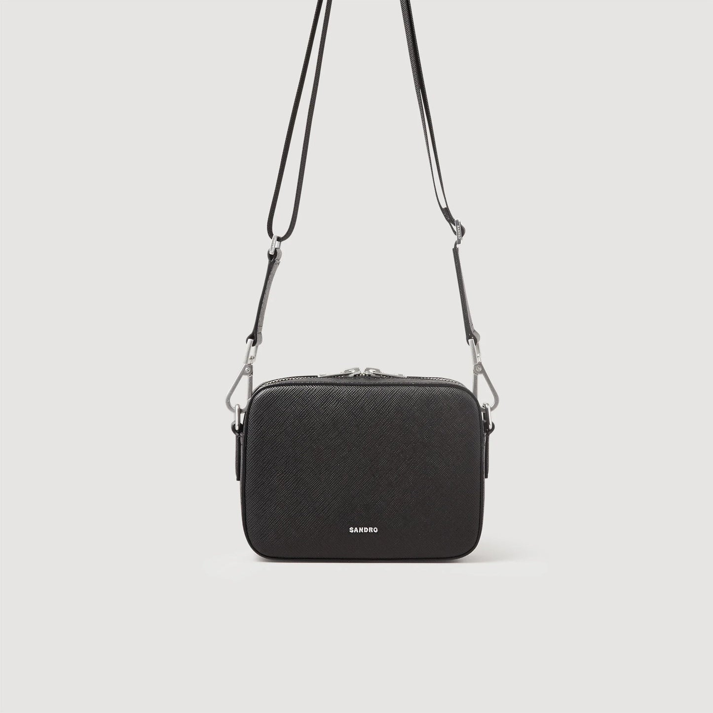 Minibag Hook Small Saffiano Leather Bag Black