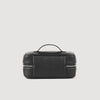 Toilet Bag In Grained Fabric Black