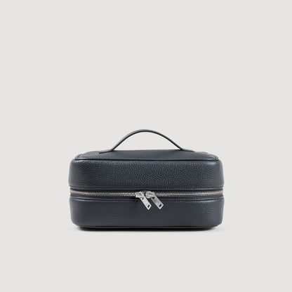 Wash New Toilet Bag In Grained Fabric Steel