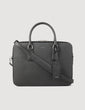 Downtown Large Update Briefcase In Certified Leather Black