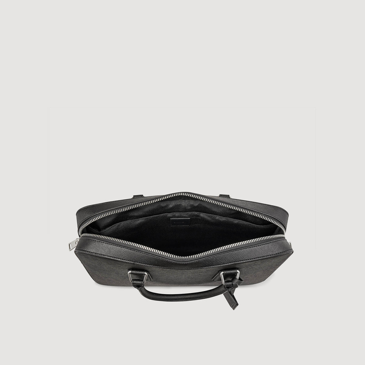 Downtown Large Update Briefcase In Certified Leather Black