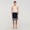 Amalfi Short Contrast Pattern Floaty Shorts Navy Blue