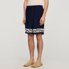 Amalfi Short Contrast Pattern Floaty Shorts Navy Blue
