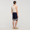 Amalfi Short Contrast Pattern Floaty Shorts Navy Blue