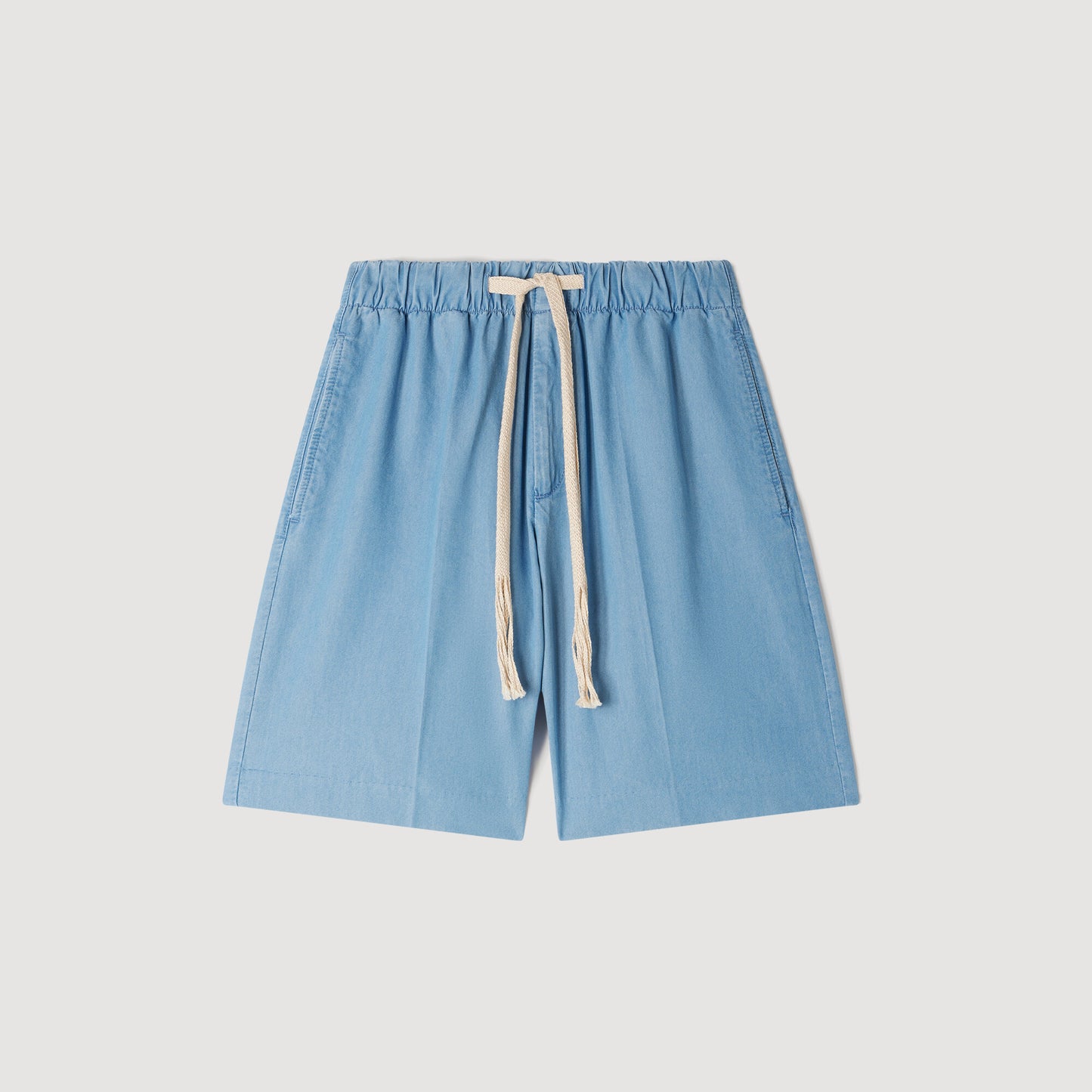 Rope Denim Shorts Faded cotton shorts Chambray