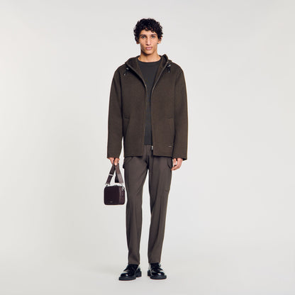 Hooded Windcheater Dark Kaki.