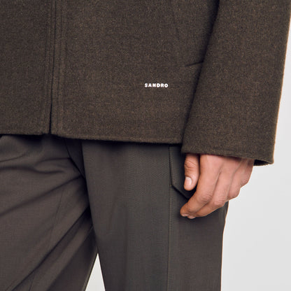 Hooded Windcheater Dark Kaki.