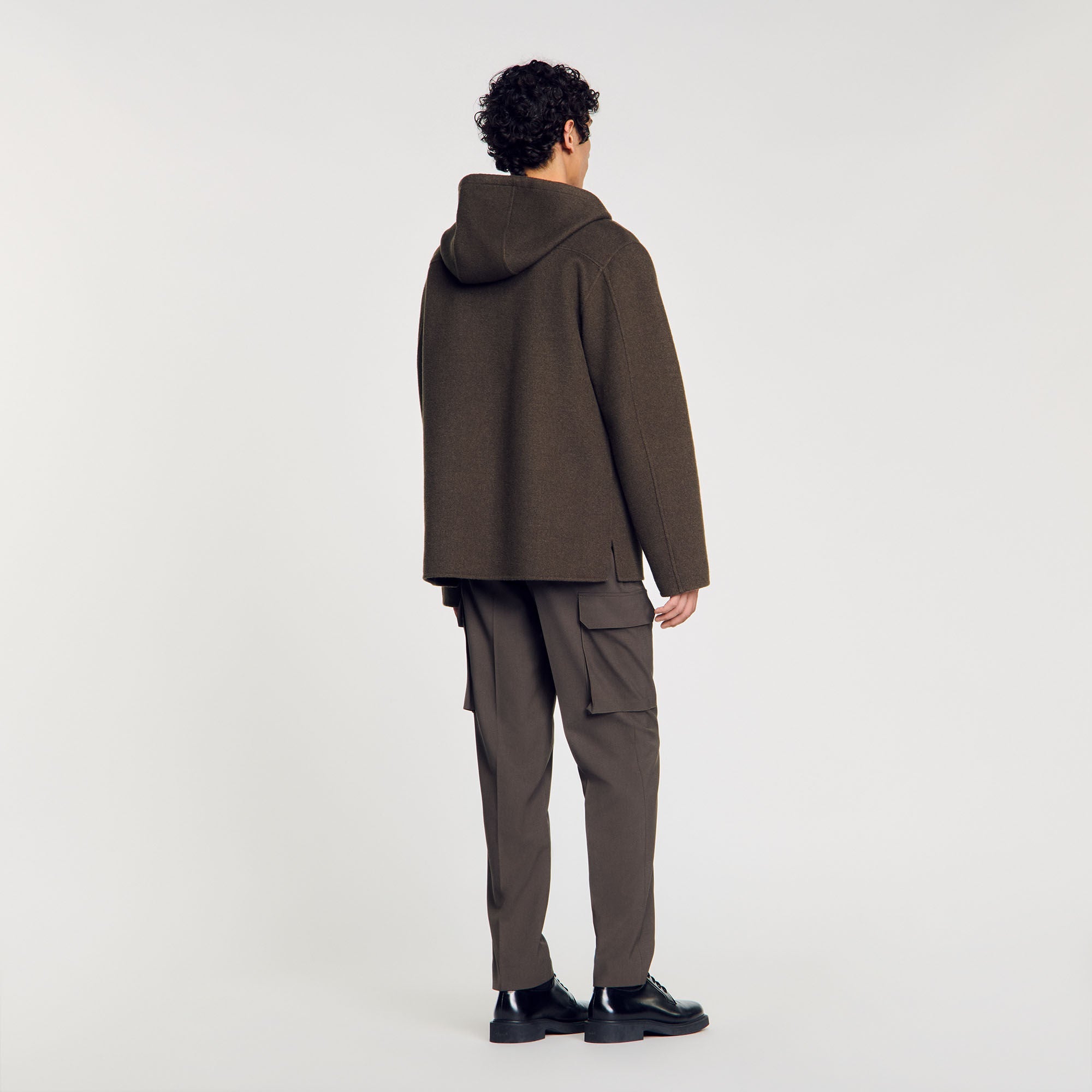Hooded Windcheater Dark Kaki.
