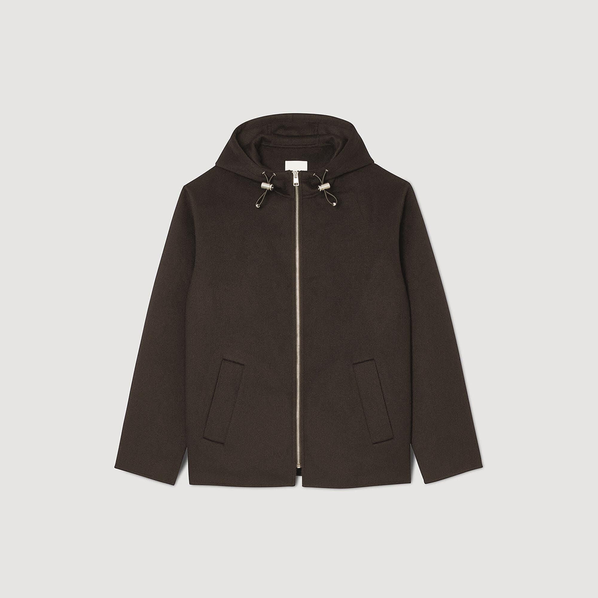 Hooded Windcheater Dark Kaki.