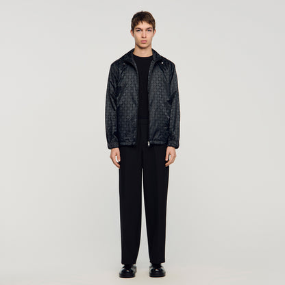 Surf Squarecross Nylon Jacquard Leger Square Cross Nylon Jacket Dark Grey
