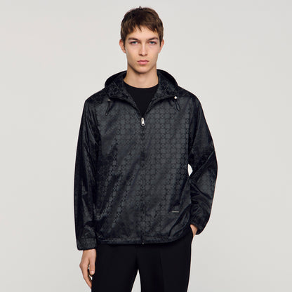 Surf Squarecross Nylon Jacquard Leger Square Cross Nylon Jacket Dark Grey
