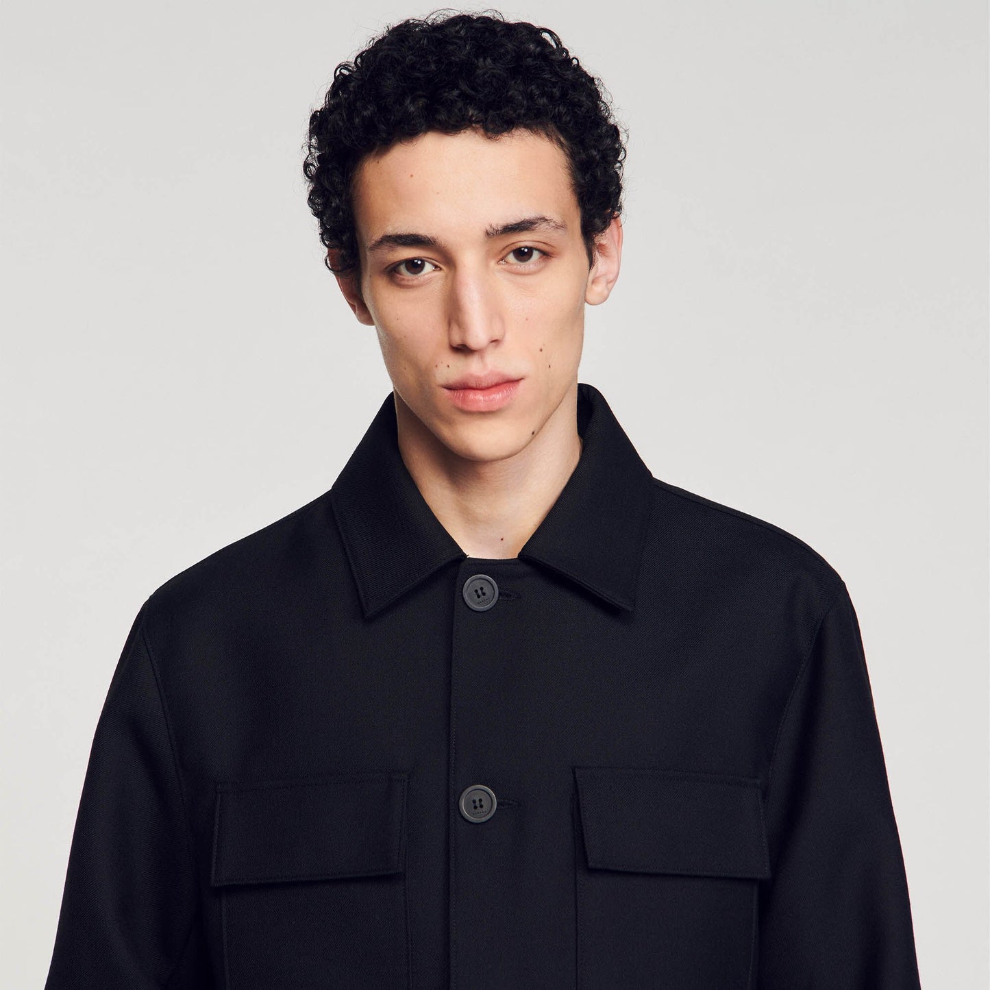 Overshirt Buttoned Overshirt Black