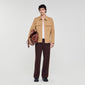 Cotton Pocket Jacket Zip-Up Jacket Camel