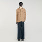 Cross Overshirt Square Cross Jacquard Overshirt Camel
