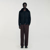 Aviator Wool Aviator Jacket With Shearling Black