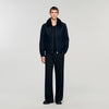 Aviator Wool Aviator Jacket With Shearling Navy Blue