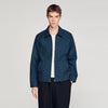 Fitted Cross Jacket Square Cross Denim Jacket Navy Blue