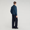 Fitted Cross Jacket Square Cross Denim Jacket Navy Blue