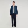 Fitted Cross Jacket Square Cross Denim Jacket Navy Blue