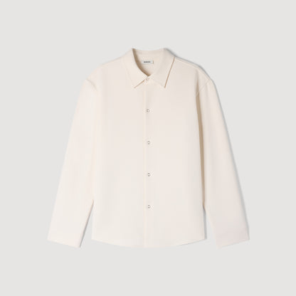 Joker Minimal Long-Sleeved Jersey Shirt Ecru
