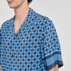 Cross Mc Square Cross Motif Flowing Blouse Sky Blue