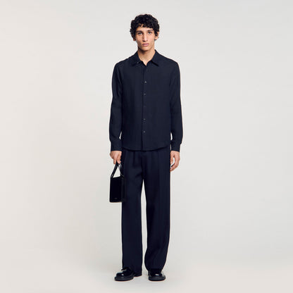 Linen Shirt Linen Shirt Navy Blue