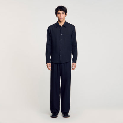 Linen Shirt Linen Shirt Navy Blue