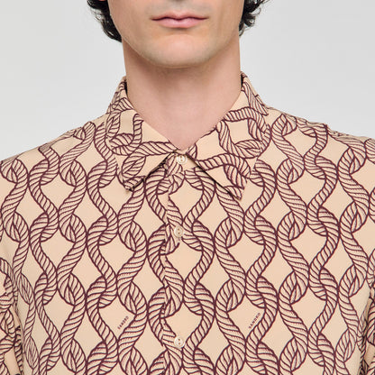 Big Rope Mc Loose-Fit Rope Print Shirt Butter Cream