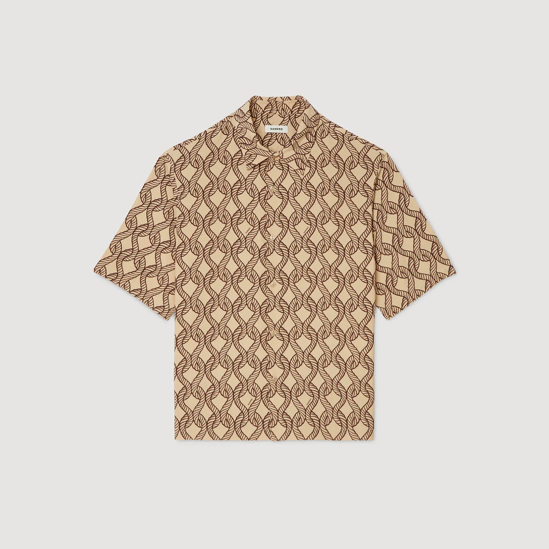 Big Rope Mc Loose-Fit Rope Print Shirt Butter Cream