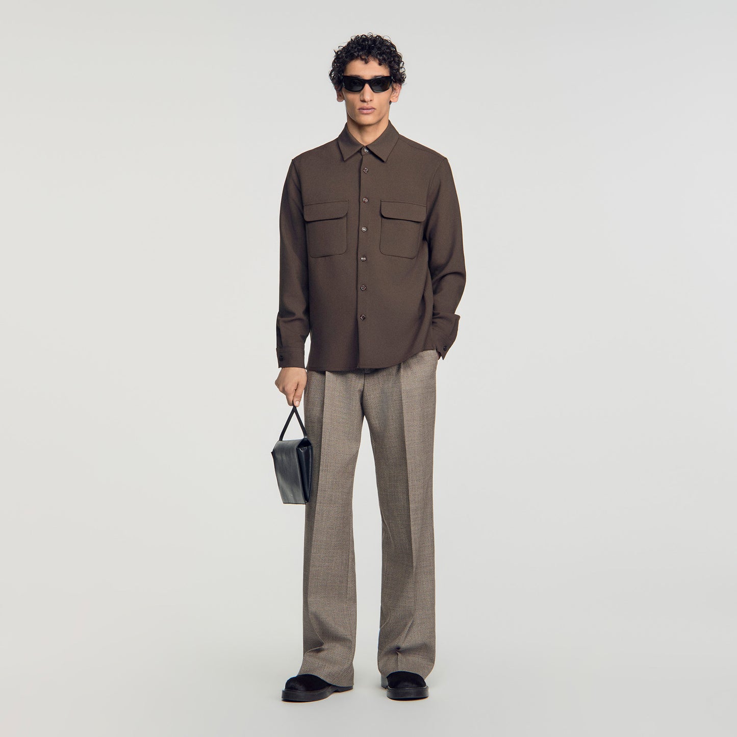 Joker Pocket Shirt with patch pockets Dark Taupe