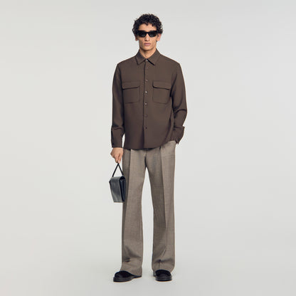 Joker Pocket Shirt with patch pockets Dark Taupe