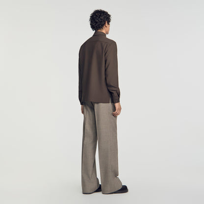 Joker Pocket Shirt with patch pockets Dark Taupe