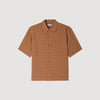 Catena Shirt Mc Link Print Loose-Fit Shirt CAMEL