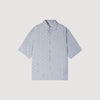 Jacquard Cross Shirt Mc Square Cross Loose-Fit Shirt Chambray