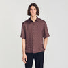 Jacquard Cross Shirt Mc Square Cross loose-fit shirt Chocolate
