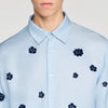 Velvet Flowers Mc  Shirt Sky Blue