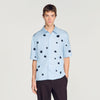 Velvet Flowers Mc  Shirt Sky Blue