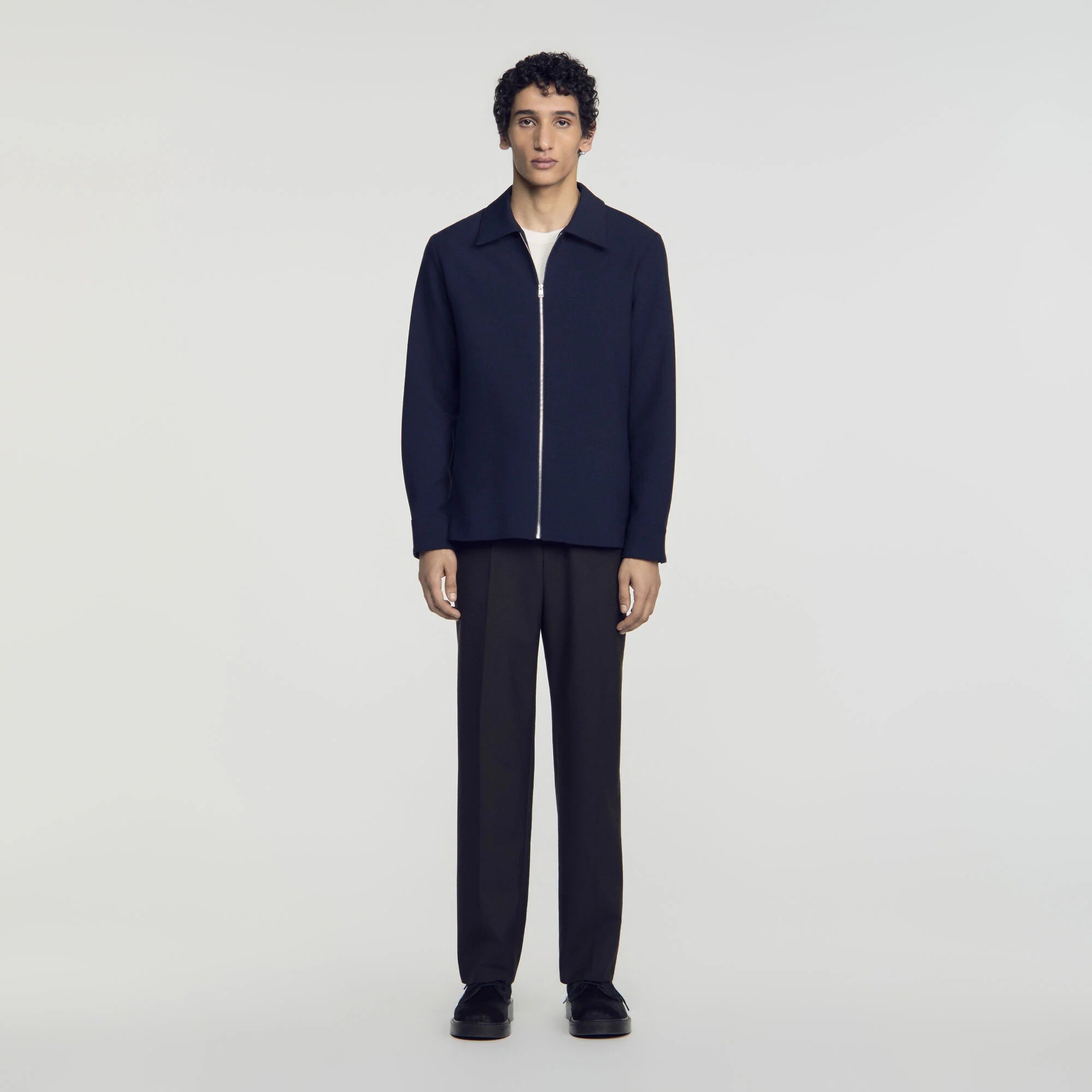 Joker Zip Shirt  Shirt Navy Blue