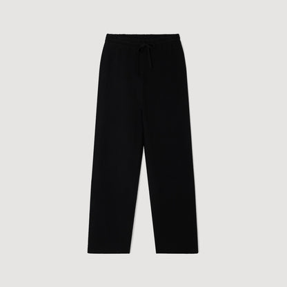 Regular Home Patch Knit Jogging Bottoms Black