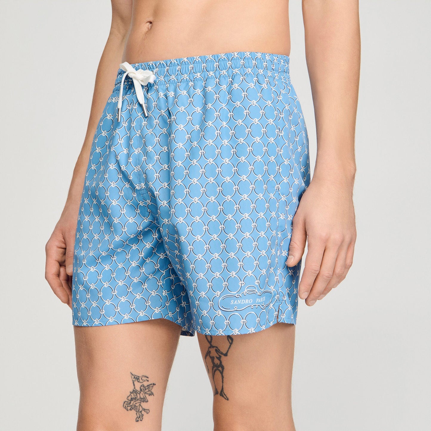 Maillot De Bain Catena Chain Print Swim Shorts Sky Blue
