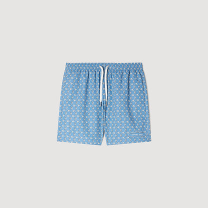 Maillot De Bain Catena Chain Print Swim Shorts Sky Blue