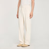 Large Jersey Wide-Leg Trousers Ecru