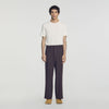 Large Jersey  Straight Leg Trousers Dark Chocolate