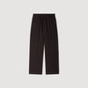 Large Jersey  Straight Leg Trousers Dark Chocolate