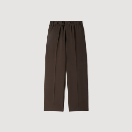 Large Jersey Wide-leg trousers Dark Taupe