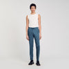 Elasticated Straight-Leg Trousers Thunderstorm Blue