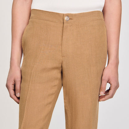 Linen Pant Suit Trousers Dark Sand