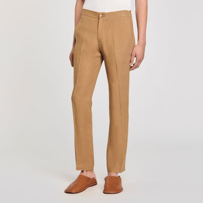  Linen Pant Suit Trousers Dark Sand