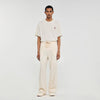 Rope Pant Wide-Leg Elasticated Cotton Trousers Butter Cream