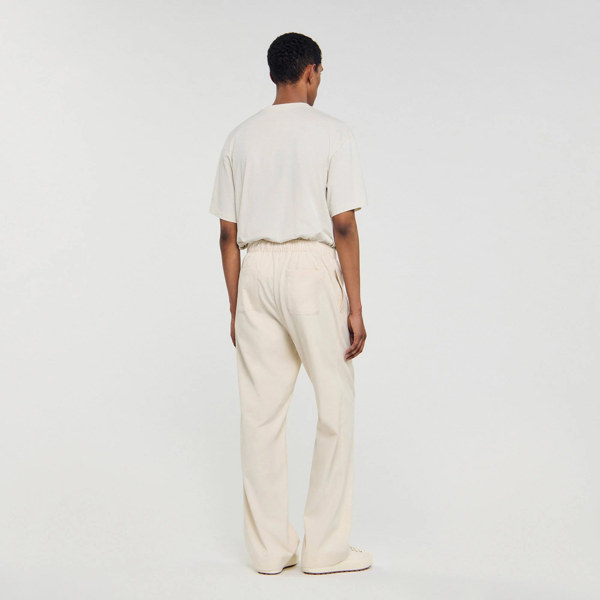 Rope Pant Wide-Leg Elasticated Cotton Trousers Butter Cream